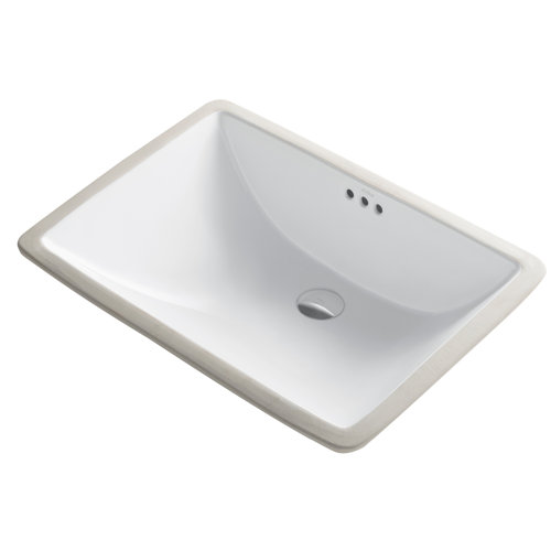 KCU251 Kraus Elavo 16.25'' White Ceramic Rectangular Undermount